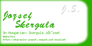 jozsef skergula business card